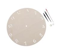 LALAFINA 2 Set 12 Inch Blank Wooden Clock Faces for Painting, Round Rustic Wood and Plastic DIY Clock Dial Panels, for Holidays and Classroom Crafts