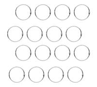 LALAFINA 20 Pcs Silver Stainless Steel Binder Rings Strong Pull to Open and Squeeze to Close Function for DIY Photo Books, Key Rings, and Loose Leaf Files