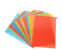 LALAFINA 20 Sheets A4 Binder Divider 11.67x8.84x0.24in Pp Folder Dividers for Binder with Separator Tabs Design for Dividing and Separating Documents for School and Office Use