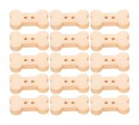 LALAFINA 200pcs Wooden Bone Buttons 2-Hole Flatback Decorative Sewing Buttons for Handmade Crafts and Clothes, Natural Beige Wood Material, Easy to Sew and Versatile Use for Fabric and DIY