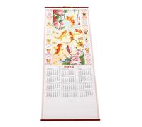 LALAFINA 2025 Snake Year Large Hanging Wall Calendar with Braided Straw Material and Hanging Rope, Chinese-themed Planning Calendar for Home and Door Mounting, Blank Space for Writing