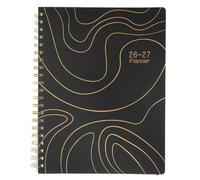 LALAFINA 2026 Academic Planner Notebook A4 Size with Twin-wire Binding Featuring Dual Weekly and Monthly Views for Efficient Time Management and Spacious Writing Area, for School and Office