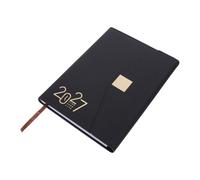 LALAFINA 2027 Appointment Planner Book A5 Daily Diary English Tri Fold Construction with Goal Management and Ample Writing Space for Work and Business Use in Black