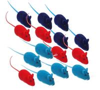 LALAFINA 20pcs Artificial Mouse for Cat and Kitten with Sound Design, Vinyl and Flocking Material, Decorative and Interactive Mouse Suitable for Home and Party Decor Random Color