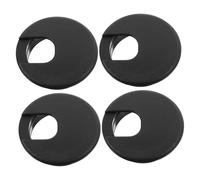 LALAFINA 20pcs Desk Cable Hole Covers Durable Wire Organizers for Desktop Cord Hole Plugs Aesthetic Black Wire Grommets for Tidy Workspaces
