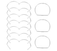 LALAFINA 20pcs Extra Large Loose Leaf Binder Rings 4in Metal D Shape Book Rings with Screw Lock Mechanism for Paper Organization and DIY Decorating in Silver Iron