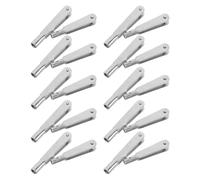 LALAFINA 20Pcs Metal Clevis Clip Fasteners Rc Airplane Quick Link Silver Self-Locking Threaded Rod for Fixed-Wing Aircraft Model Assembly Secure Installation