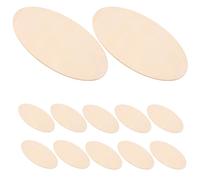 LALAFINA 20pcs Oval Wooden Cutouts Rustic Natural Wood Slices Suitable for DIY Craft Projects Painting for Teachers and Teens On-the-go Crafting Sessions