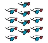 LALAFINA 20pcs Plastic 3d Glasses 3d Movie Gaming Glasses for Anaglyph Movie Photo Projector Film Television Computer Screen Game