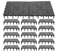 LALAFINA 20pcs Pvc Fish Tank Bottom Filter Plate for Aquarium Splicing Combination with Receiving Type Butt-joint Installation Black for Breeding Sea Fish