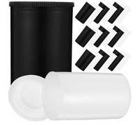 LALAFINA 20pcs Reusable Film Canisters Lids 35mm Film Case Small Plastic Containers for Camera Storage Black and White for Photographers