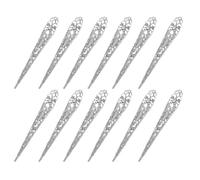 LALAFINA 20pcs Silver Iron Nail Claw Rings Unique Hollow Design and Realistic Long Nail Effect for Themed Parties and Cosplay Halloween Accessories