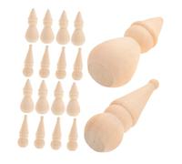 LALAFINA 20pcs Unfinished Wooden Snowman Peg Dolls for DIY Crafts Blank Christmas Figurines for Painting Projects Easy to Use for Creative Expression and Family Bonding Activities