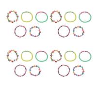 LALAFINA 20pcs Wear-resistant Polymer Clay Beads Bracelets Elastic Delicate Wrist Accessories for Women and Portable Fruit Slice Design Handmade Jewelry