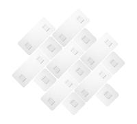 LALAFINA 24pcs Acrylic Shower Shelf Sticker Hooks Long Term Durability and Stable Support, Self Adhesive Bathroom Basket Shelf Hooks for Glass and Soap Dish Storage