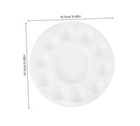LALAFINA 24pcs Circular Paint Palette with Wells for Organized Color Mixing Lightweight Plastic Tray for Acrylic Oil and Watercolor Painting Easy to Clean and Portable for Artists and DIY