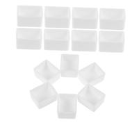 LALAFINA 24pcs Empty Watercolor Paint Half Pans Plastic Palette Set for Artists Portable Diy Half Pan Paint Box for Watercolor Painting and Travel