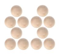 LALAFINA 25Pcs 40Mm Natural Round Wood Beads No Hole Wooden Balls for DIY Crafts Bulk Unfinished Wooden Spheres Suitable for Home Decor Wedding and Holiday Projects