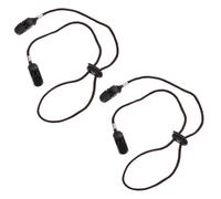 LALAFINA 2pcs Adjustable Anti-lost Hat Clips Outdoor Accessory Multi-function Strap for Caps Masks Glasses Secure Fit Brown