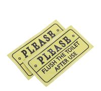 LALAFINA 2PCS Bathroom Notice Decal Flush Toilet Etiquette Sign for Home Office and Public Restrooms Vinyl Easy to Clean Tile Safe Adhesive Toilet Sticker