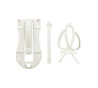 LALAFINA 2pcs Bird Cage Fixed Clip Plastic Handy Easy to Install White Clamps for Bird Cage Accessories Assorted style