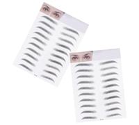 LALAFINA 2pcs Black Eyebrow Stickers Paper Material for Beginners and Men Create Full and Realistic Eyebrows Temporary Brow Grooming Tool