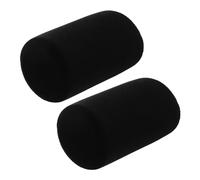 LALAFINA 2pcs Black Flocked Microphone Covers Compatible with Fifine Soft Sponge Windscreen Pop Filters for Noise Reduction Anti-spray Protection and Mic Sleeve for Dj Karaoke Podcast Use
