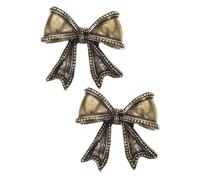 LALAFINA 2pcs Bowknot Brass Cabinet Handles Vintage Bow Shape Door Pulls Thick Durable Wardrobe Knobs Decorative Furniture Hardware for Entrance Doors Porches and Dressers