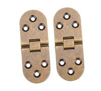LALAFINA 2pcs Bronze Zinc Alloy Invisible Cabinet Hinges Durable Small Metal Turning Hardware for Wardrobe Home Furniture Easy Install Retro Design Practical Gemel