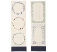 LALAFINA 2pcs Byzantine Flower Special Paper Memo Notepads Set with 1 Byzantine and 7 Chinese Style Designs, Portable Writing Pads for Notes, Schedule, and Appointment Planning in Office