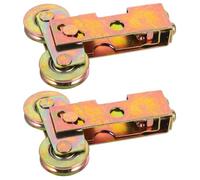 LALAFINA 2pcs Cabinet Door Pulley Steel Ball Axle Door and Window Hardware Pulley Galvanized Iron Low Noise Stable Performance for Home Crafts