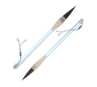 LALAFINA 2pcs Chinese Calligraphy Brush Pens for Beginners Dual Script Writing Brushes for Cursive Practice Traditional Watercolor Kanji Sumi Ink Pens for Spiritual and Artistic Use