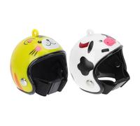 LALAFINA 2pcs Creative Chicken Helmets for Pet Birds, Lightweight Pp Material Protective Headgear, Comfortable Fit to Prevent Injuries, for Pet Owners Seeking Stylish and Funny Accessories