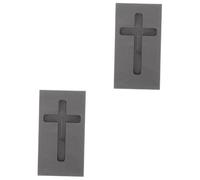LALAFINA 2pcs Cross Shape Graphite Ingot for Melting Gold Silver Metal High Thermal Conductivity for Jewelry Crafting Volume Metal Casting