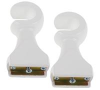 LALAFINA 2pcs Curtain Brackets for Curtain Rod 4.79x2.16x1.18in Wood Reusable Quick Removal Classic Elegant Appearance Balcony Drying