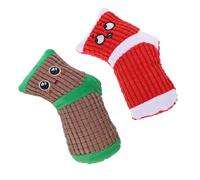 LALAFINA 2pcs Dog Plush Sock Squeaky Chewing for Training Chewing Habits Sturdy Bite Resistance Pet Supplies for Dogs Random Color