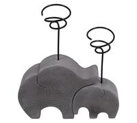 LALAFINA 2Pcs Elephant Concrete Air Plant Holders Decorative Plant Stands for Indoor Display