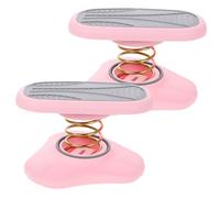 LALAFINA 2pcs Ergonomic Adjustable Foot Rest for Under Desk Use Stylish Pink Foot Stool for Office Travel and for All Heights