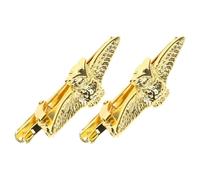 LALAFINA 2pcs Gold Owl Tie Clip Set for Men, Wedding and Business Accessories, Unique Animal Design Men’s Tie Bar Clips