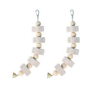 LALAFINA 2pcs Hamster Chew Hanging Pendant Stone Playing for Small Pets Teeth Grinding and Biting Fun Accessories for Hamsters and Guinea Pigs