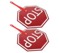 LALAFINA 2pcs Handheld Stop Signs Plastic Paddle with Handle for Teachers and Students Effective Classroom Management Interactive Learning Tool for Educational Settings