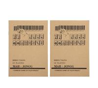 LALAFINA 2pcs Mahjong Guide Instructions Book with Professional Guidance and Comprehensive Paper Manual for Beginners and Mahjong Enthusiasts Suitable for Social Gatherings and Learning