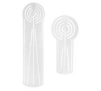 LALAFINA 2pcs Mandala Drawing Ruler Set with Acrylic Material, Precision Concentric Circle Template for Learning Geometric Mathematics and Calligraphy, Reliable Teacher Classroom Tool