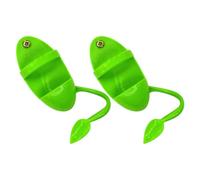LALAFINA 2pcs Multifunctional Green Abs Bird Cuttlebone Bracket with Easy Installation Pet Bird Feeder for Parakeets and Cockatiels Suitable for Holding Treats Fruits Vegetables