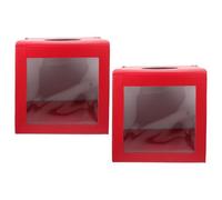 LALAFINA 2pcs Paper Raffle Boxes with Lids, Square Cardboard Suggestion Boxes for Fundraising Events and Community Voting, User-friendly and Sustainable Design, Suitable for People of Ages