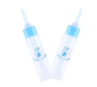 LALAFINA 2pcs Pet Nursing Bottles for Small Pets with 30ml Capacity, Plastic and Silicone Material, Convenient for Carry and Not Easily to Break, for Newborn Puppies and Kittens Feeding