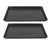 LALAFINA 2pcs Plastic Dog Crate Tray Replacement for Kennels and Dog Cages, Leakproof Abs Material with Fast Removal of Pet Waste, Easy to Clean and Sturdy Tray for Pet Crate Use