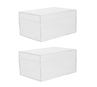 LALAFINA 2pcs Poker Cards Case Rectangular Storage Boxes Lightweight Plastic Organizing Unique Design Chic Style for Game Card Storage and Display