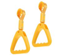 LALAFINA 2pcs Portable Yellow Bus Handle Grab with Strong and Sturdy Nylon and Plastic Construction, Car Interior Accessory for Vehicle Support and Mobility Aid