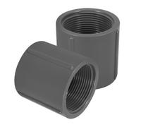 LALAFINA 2pcs PVC Connector with Full Internal Thread for Water Supply Systems and Agricultural Irrigation, Sturdy and Stable PVC Pipe Fitting Adapter for Replacement and Practical Use